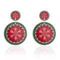 Shangjie OEM Christmas 2021 Gift Fashion Geometric Earrings for Women Cute Cartoon Printed Earrings Set Christmas Resin Earrings